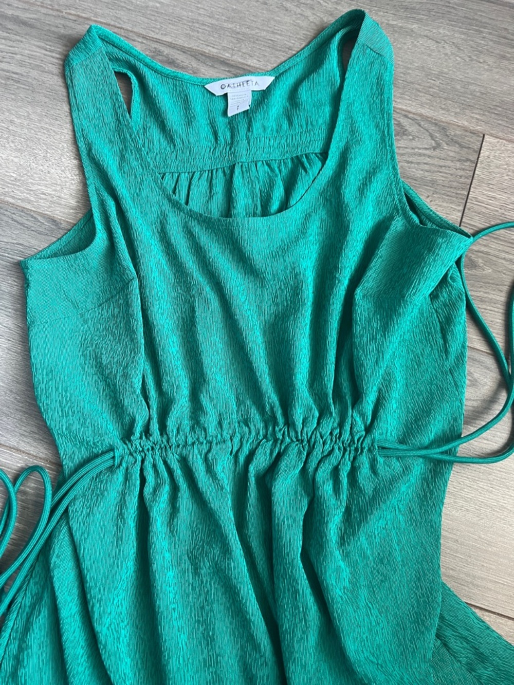 Athleta Teal Sleeveless Maxi Dress - Picture 3 of 9